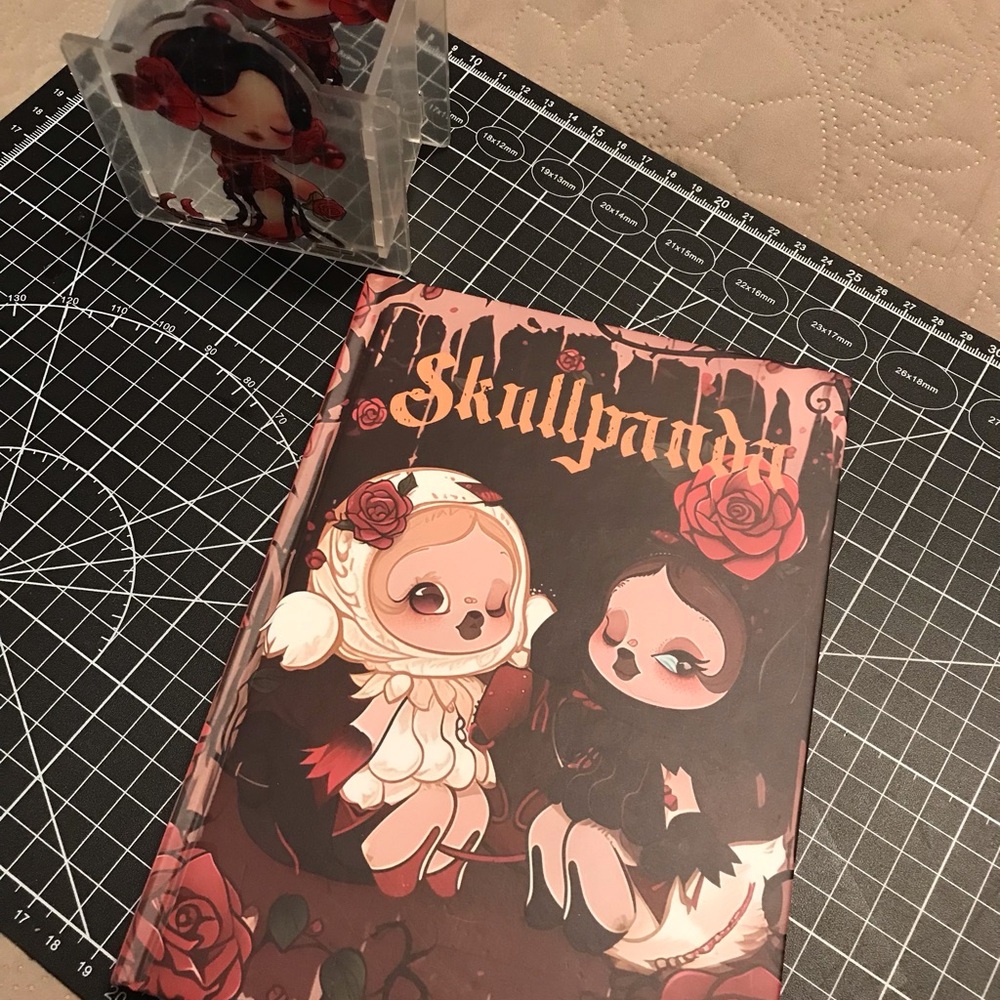 Art Notebook with Red and Black Design